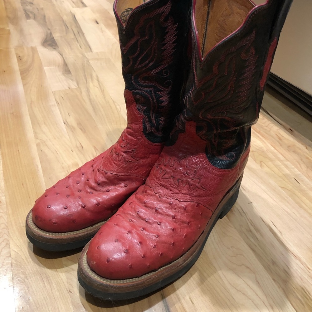 Lucchese 2000 red and black boots